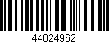 Código de barras (EAN, GTIN, SKU, ISBN): '44024962'