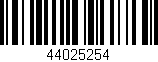 Código de barras (EAN, GTIN, SKU, ISBN): '44025254'