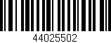Código de barras (EAN, GTIN, SKU, ISBN): '44025502'