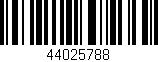 Código de barras (EAN, GTIN, SKU, ISBN): '44025788'
