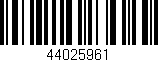 Código de barras (EAN, GTIN, SKU, ISBN): '44025961'
