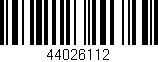 Código de barras (EAN, GTIN, SKU, ISBN): '44026112'