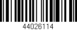 Código de barras (EAN, GTIN, SKU, ISBN): '44026114'