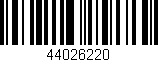 Código de barras (EAN, GTIN, SKU, ISBN): '44026220'