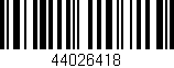 Código de barras (EAN, GTIN, SKU, ISBN): '44026418'