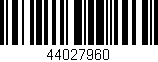 Código de barras (EAN, GTIN, SKU, ISBN): '44027960'