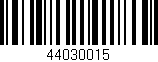 Código de barras (EAN, GTIN, SKU, ISBN): '44030015'