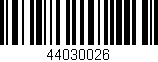 Código de barras (EAN, GTIN, SKU, ISBN): '44030026'