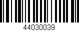 Código de barras (EAN, GTIN, SKU, ISBN): '44030039'