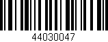 Código de barras (EAN, GTIN, SKU, ISBN): '44030047'