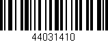 Código de barras (EAN, GTIN, SKU, ISBN): '44031410'