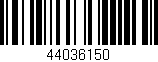 Código de barras (EAN, GTIN, SKU, ISBN): '44036150'
