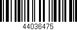 Código de barras (EAN, GTIN, SKU, ISBN): '44036475'