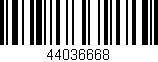 Código de barras (EAN, GTIN, SKU, ISBN): '44036668'