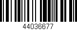 Código de barras (EAN, GTIN, SKU, ISBN): '44036677'
