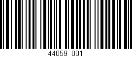 Código de barras (EAN, GTIN, SKU, ISBN): '44059/001'