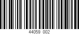 Código de barras (EAN, GTIN, SKU, ISBN): '44059/002'