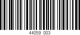 Código de barras (EAN, GTIN, SKU, ISBN): '44059/003'