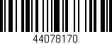 Código de barras (EAN, GTIN, SKU, ISBN): '44078170'