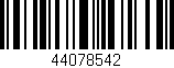 Código de barras (EAN, GTIN, SKU, ISBN): '44078542'