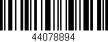 Código de barras (EAN, GTIN, SKU, ISBN): '44078894'