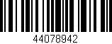 Código de barras (EAN, GTIN, SKU, ISBN): '44078942'