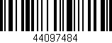 Código de barras (EAN, GTIN, SKU, ISBN): '44097484'