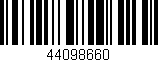 Código de barras (EAN, GTIN, SKU, ISBN): '44098660'