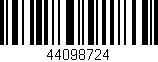 Código de barras (EAN, GTIN, SKU, ISBN): '44098724'