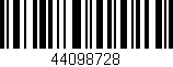 Código de barras (EAN, GTIN, SKU, ISBN): '44098728'