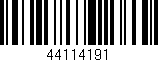 Código de barras (EAN, GTIN, SKU, ISBN): '44114191'