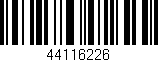 Código de barras (EAN, GTIN, SKU, ISBN): '44116226'