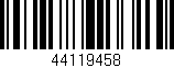 Código de barras (EAN, GTIN, SKU, ISBN): '44119458'