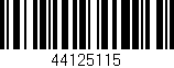 Código de barras (EAN, GTIN, SKU, ISBN): '44125115'