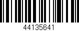 Código de barras (EAN, GTIN, SKU, ISBN): '44135641'