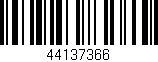 Código de barras (EAN, GTIN, SKU, ISBN): '44137366'