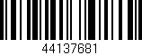 Código de barras (EAN, GTIN, SKU, ISBN): '44137681'