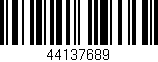 Código de barras (EAN, GTIN, SKU, ISBN): '44137689'