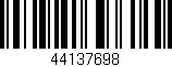 Código de barras (EAN, GTIN, SKU, ISBN): '44137698'