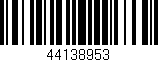 Código de barras (EAN, GTIN, SKU, ISBN): '44138953'