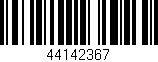 Código de barras (EAN, GTIN, SKU, ISBN): '44142367'