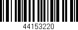 Código de barras (EAN, GTIN, SKU, ISBN): '44153220'