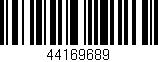 Código de barras (EAN, GTIN, SKU, ISBN): '44169689'