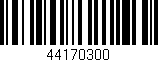 Código de barras (EAN, GTIN, SKU, ISBN): '44170300'