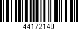 Código de barras (EAN, GTIN, SKU, ISBN): '44172140'