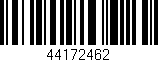 Código de barras (EAN, GTIN, SKU, ISBN): '44172462'