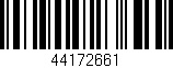 Código de barras (EAN, GTIN, SKU, ISBN): '44172661'