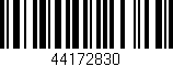 Código de barras (EAN, GTIN, SKU, ISBN): '44172830'