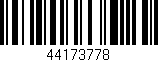 Código de barras (EAN, GTIN, SKU, ISBN): '44173778'