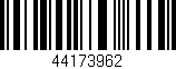 Código de barras (EAN, GTIN, SKU, ISBN): '44173962'